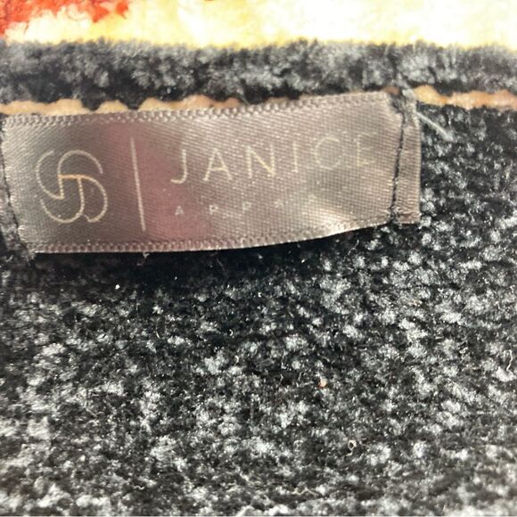 Janice Apparel Black Velour Open Front Cardigan One Size - Picture 8 of 10